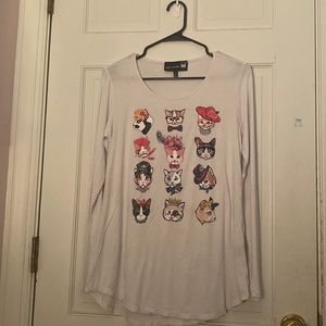 Antthony long sleeve cute cats T-shirt